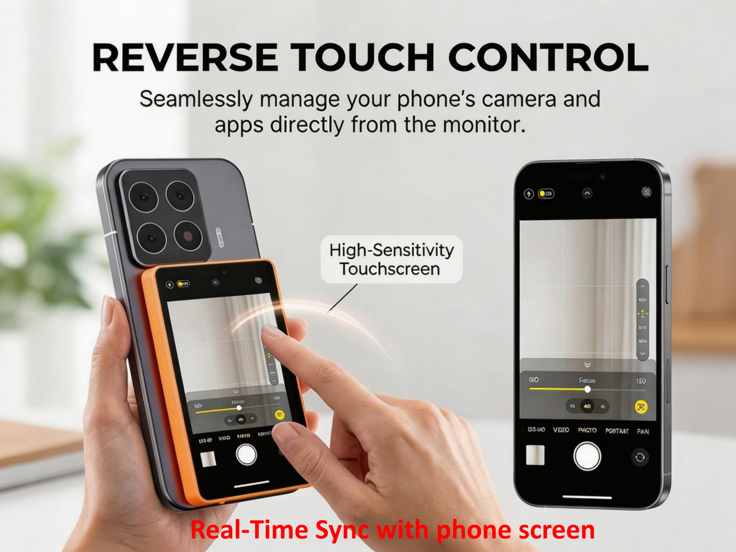 H3PRO Selfie Monitor/Vlog Monitor for smartphone video recording