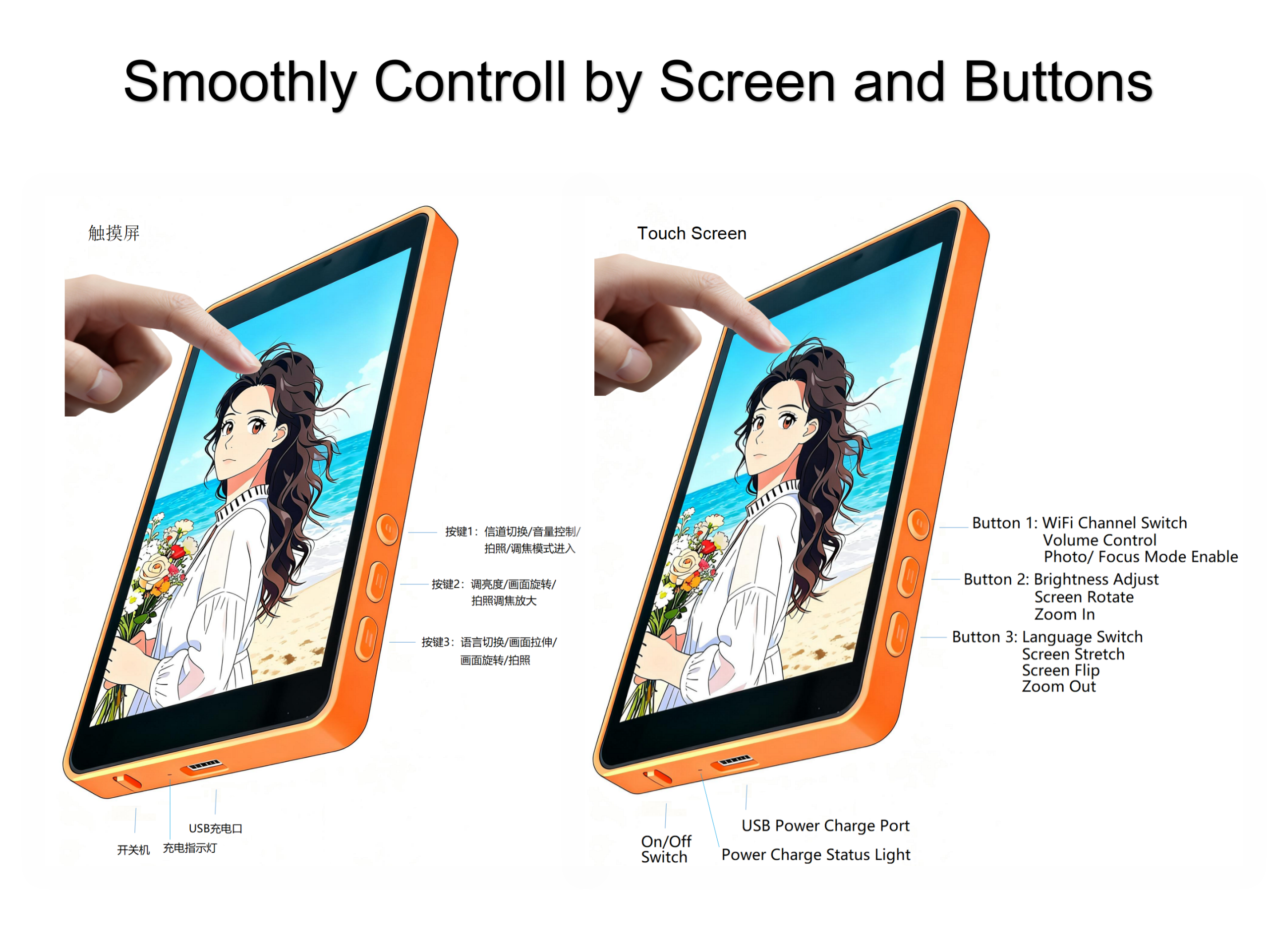 H3PRO Selfie Monitor/Vlog Monitor for smartphone video recording